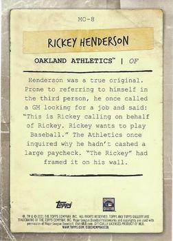 2021 Topps Gallery - MLB Originals #MO-8 Rickey Henderson Back