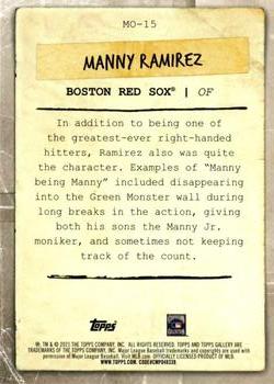 2021 Topps Gallery - MLB Originals #MO-15 Manny Ramirez Back