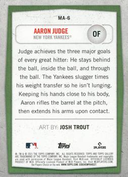 2021 Topps Gallery - Modern Artists #MA-6 Aaron Judge Back