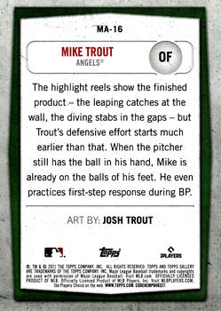 2021 Topps Gallery - Modern Artists #MA-16 Mike Trout Back