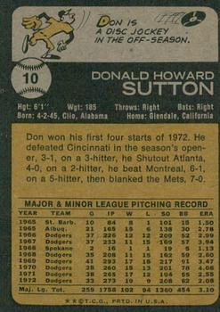 2022 Topps Heritage - 50th Anniversary Buybacks #10 Don Sutton Back