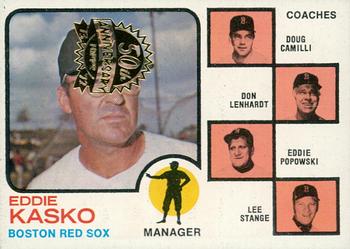2022 Topps Heritage - 50th Anniversary Buybacks #131 Red Sox Field Leaders (Eddie Kasko / Doug Camilli / Don Lenhardt / Eddie Popowski / Lee Stange) Front