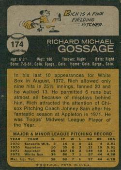 2022 Topps Heritage - 50th Anniversary Buybacks #174 Rich Gossage Back