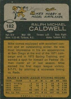 2022 Topps Heritage - 50th Anniversary Buybacks #182 Mike Caldwell Back