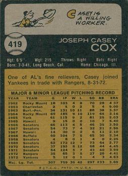 2022 Topps Heritage - 50th Anniversary Buybacks #419 Casey Cox Back