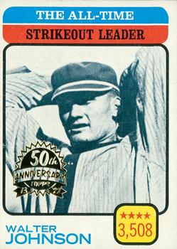 2022 Topps Heritage - 50th Anniversary Buybacks #478 All-Time Strikeout Leader - Walter Johnson Front