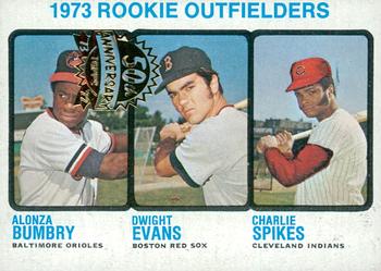 2022 Topps Heritage - 50th Anniversary Buybacks #614 1973 Rookie Outfielders (Alonza Bumbry / Dwight Evans / Charlie Spikes) Front
