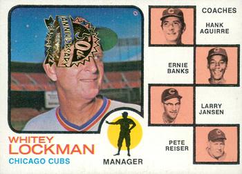 2022 Topps Heritage - 50th Anniversary Buybacks #81 Cubs Field Leaders (Whitey Lockman / Hank Aguirre / Ernie Banks / Larry Jansen / Pete Reiser) Front