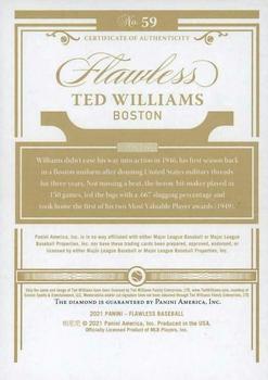 2021 Panini Flawless - Gold #59 Ted Williams Back