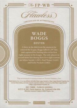 2021 Panini Flawless - Flawless Performances Gold #FP-WB Wade Boggs Back