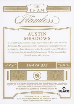 2021 Panini Flawless - Flawless Signatures Sapphire #FS-AM Austin Meadows Back
