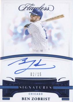 2021 Panini Flawless - Flawless Signatures Sapphire #FS-BZ Ben Zobrist Front
