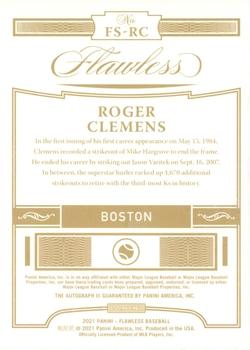 2021 Panini Flawless - Flawless Signatures Emerald #FS-RC Roger Clemens Back