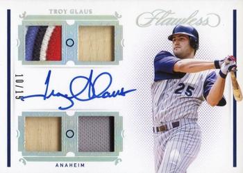 2021 Panini Flawless - Quad Patch Signatures #QPS-TG Troy Glaus Front