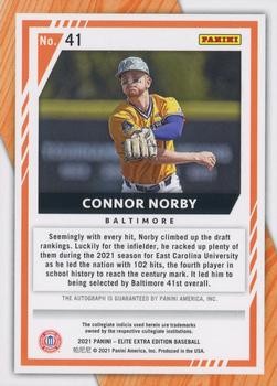 2021 Panini Elite Extra Edition - Signatures #41 Connor Norby Back