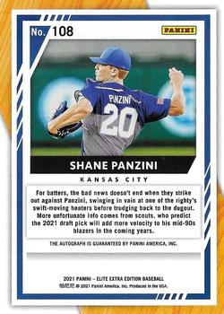2021 Panini Elite Extra Edition - Signatures #108 Shane Panzini Back
