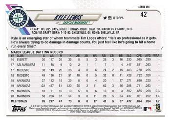 2021 Topps - Employee Edition #42 Kyle Lewis Back