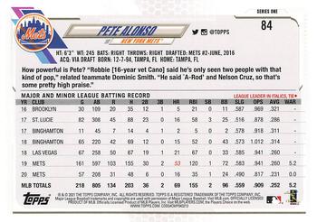 2021 Topps - Employee Edition #84 Pete Alonso Back