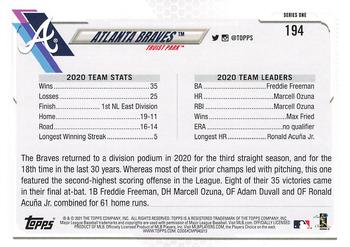 2021 Topps - Employee Edition #194 Atlanta Braves Back
