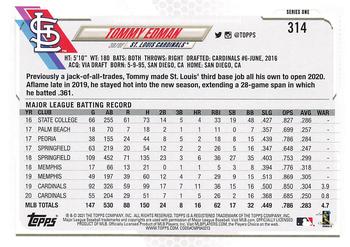 2021 Topps - Employee Edition #314 Tommy Edman Back