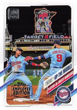 2021 Topps - Employee Edition #553 Twins® Up The Middle Front