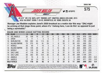 2021 Topps - Employee Edition #575 Jared Walsh Back
