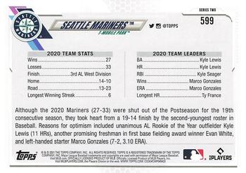 2021 Topps - Employee Edition #599 Seattle Mariners Back
