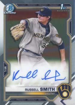 2021 Bowman Draft - Chrome Draft Pick Autographs #CDA-RS Russell Smith Front