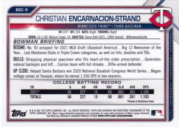 2021 Bowman Draft - Chrome #BDC-9 Christian Encarnacion-Strand Back