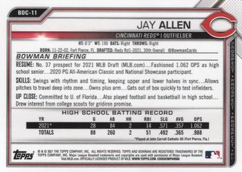 2021 Bowman Draft - Chrome #BDC-11 Jay Allen Back