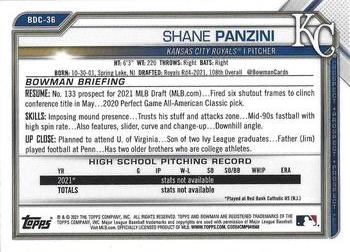 2021 Bowman Draft - Chrome #BDC-36 Shane Panzini Back