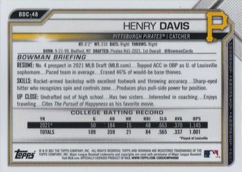 2021 Bowman Draft - Chrome #BDC-48b Henry Davis Back