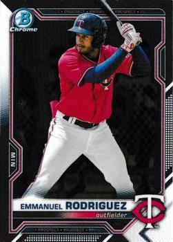 2021 Bowman Draft - Chrome #BDC-55 Emmanuel Rodriguez Front