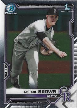 2021 Bowman Draft - Chrome #BDC-59 McCade Brown Front