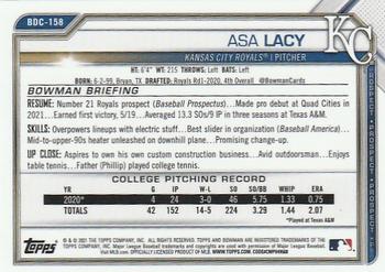 2021 Bowman Draft - Chrome #BDC-158 Asa Lacy Back