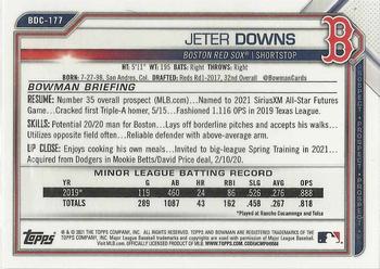 2021 Bowman Draft - Chrome #BDC-177 Jeter Downs Back