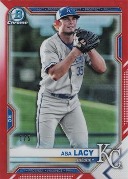 2021 Bowman Draft - Chrome Red Refractor #BDC-158 Asa Lacy Front