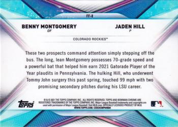 2021 Bowman Draft - Franchise Futures Red Refractor #FF-8 Jaden Hill / Benny Montgomery Back