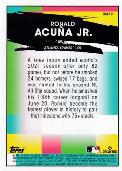 2021 Bowman's Best - Bowman Masterpieces Atomic Refractor #BM-10 Ronald Acuña Jr. Back