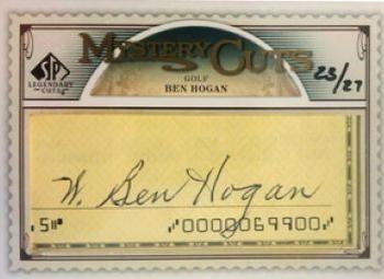 2009 SP Legendary Cuts - Mystery Cuts Exchange #LC-MC Ben Hogan Front