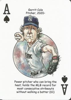 2022 Hero Decks New York Yankees Baseball Heroes Playing Cards (12th Edition) #A♠ Gerrit Cole Front