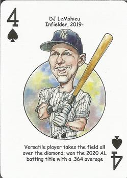 2022 Hero Decks New York Yankees Baseball Heroes Playing Cards (12th Edition) #4♠ DJ LeMahieu Front