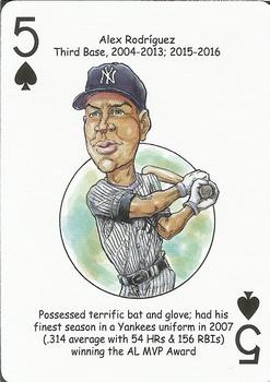2022 Hero Decks New York Yankees Baseball Heroes Playing Cards (12th Edition) #5♠ Alex Rodriguez Front