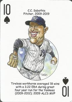 2022 Hero Decks New York Yankees Baseball Heroes Playing Cards (12th Edition) #10♠ C.C. Sabathia Front