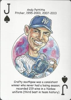2022 Hero Decks New York Yankees Baseball Heroes Playing Cards (12th Edition) #J♠ Andy Pettitte Front