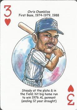 2022 Hero Decks New York Yankees Baseball Heroes Playing Cards (12th Edition) #3♥ Chris Chambliss Front