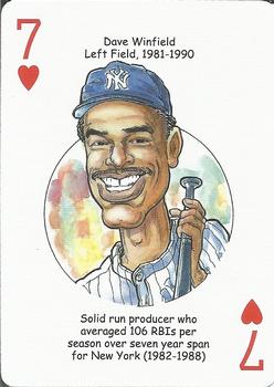 2022 Hero Decks New York Yankees Baseball Heroes Playing Cards (12th Edition) #7♥ Dave Winfield Front