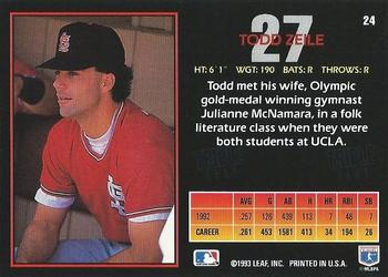 1993 Triple Play #24 Todd Zeile Back