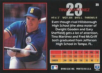1993 Triple Play #35 Tino Martinez Back