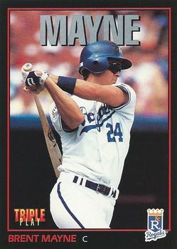 1993 Triple Play #36 Brent Mayne Front